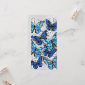 Compositie van witte en blauwe vlinders kaart (Voorkant / Achterkant in situ)