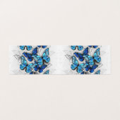 Compositie van witte en blauwe vlinders visitekaartjes (Buitenkant ongevouwen)