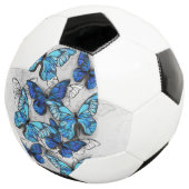 Compositie van witte en blauwe vlinders voetbal (Drie kwart)