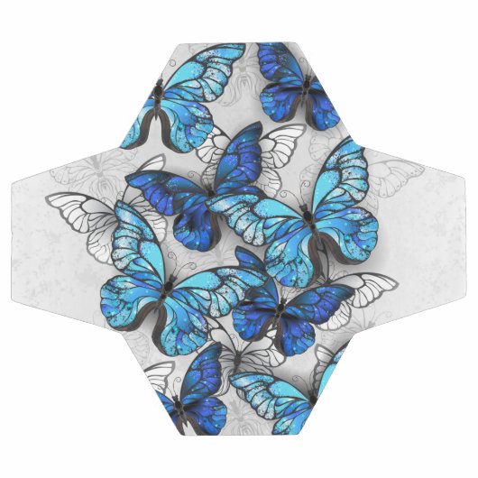 Compositie van witte en blauwe vlinders voetbal (Enkel)