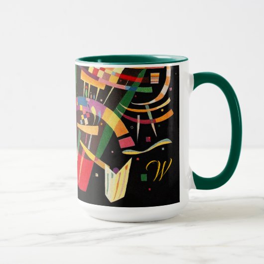 Compositie X Biomorfe Abstracte Kunst Monogram Mok (Rechts)