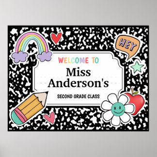 Compositieboek voor docenten in het klaslokaal poster