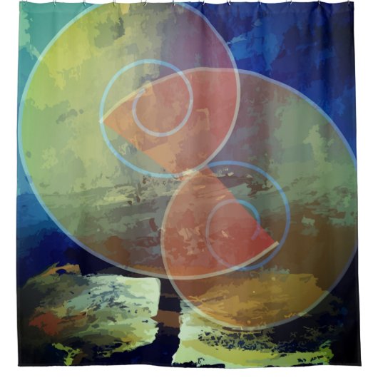 Composition Abstraite rideau de douche (Devant)