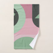 Composition Art déco rose et vert #1 (Serviette à main)