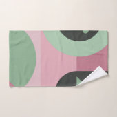 Composition Art déco rose et vert #1 (Serviette à main)