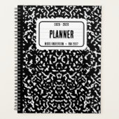 Composition Carnet Étudiant Enseignant noir (Devant)