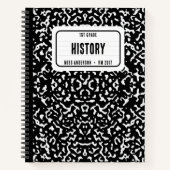 Composition Carnet Étudiant Enseignant noir (Devant)