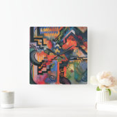 "Composition colorée" Horloge murale (Maison)