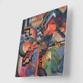 "Composition colorée" Horloge murale (Angle)