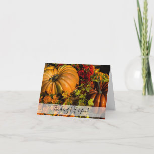 Composition de citrouille et de chrysanthème Carte