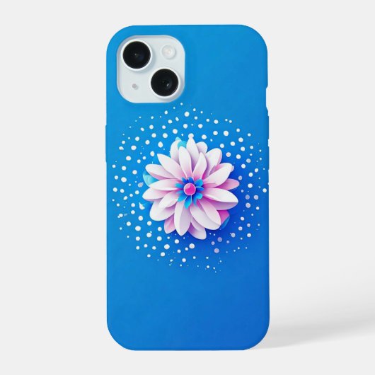 Composition de fleurs colorées sur fond bleu (Verso)