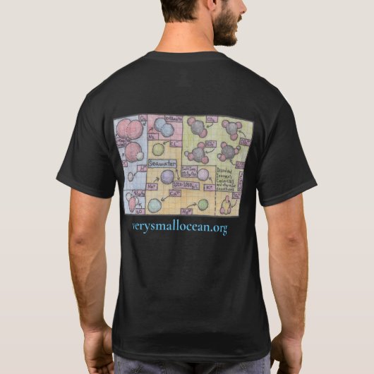 Composition de l'eau de mer Infographie T-shirt (Dos)