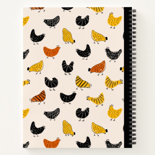 Composition de poulet Carnet spirale large (Dos)