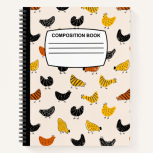 Composition de poulet Carnet spirale large