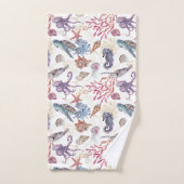 Composition de série de design aquatique à l'aquar (Serviette à main)