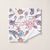 Composition de série de design aquatique à l'aquar (Gant de toilette)
