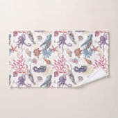Composition de série de design aquatique à l'aquar (Serviette à main)