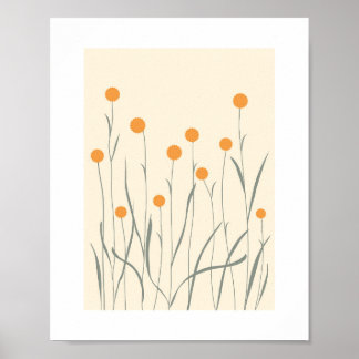 Composition des fleurs. Affiche fleur sauvage. Flu