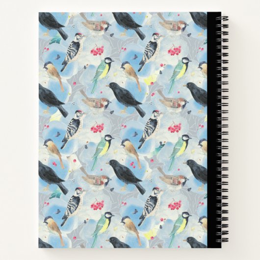 Composition des oiseaux carnet spirale large (Dos)