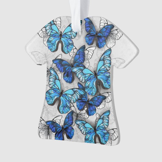 Composition des papillons blancs et bleus (devant)