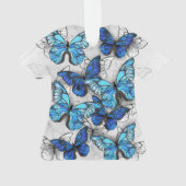 Composition des papillons blancs et bleus (dos)