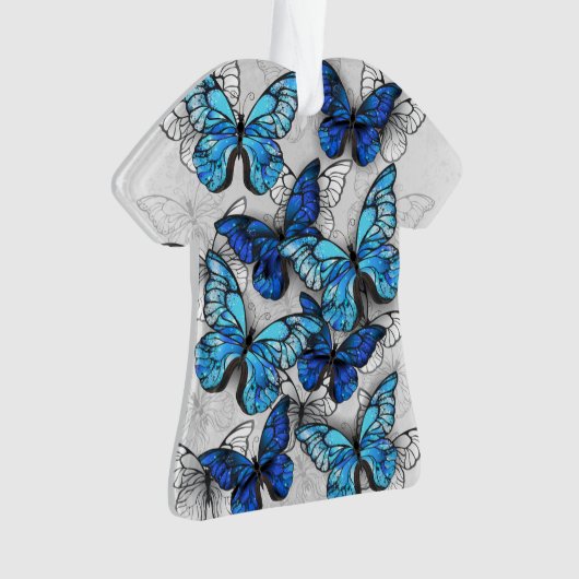 Composition des papillons blancs et bleus (devant)