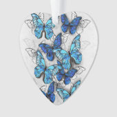 Composition des papillons blancs et bleus (devant)