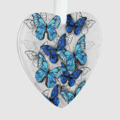 Composition des papillons blancs et bleus (devant)