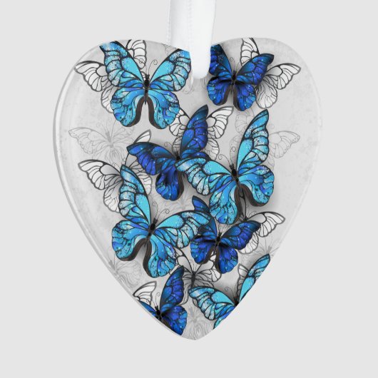 Composition des papillons blancs et bleus (devant)