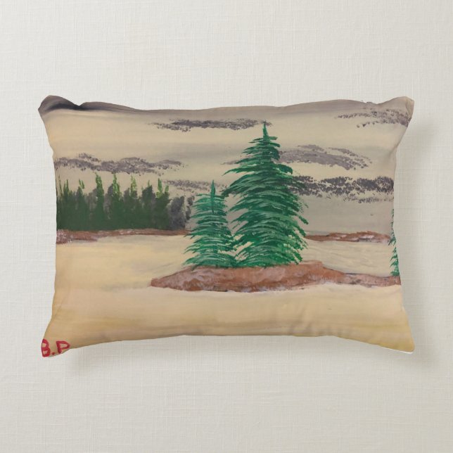 Composition du Coussin Gris, Jaunes et Browns (Devant)