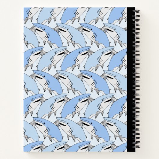 Composition du requin carnet spirale large (Dos)