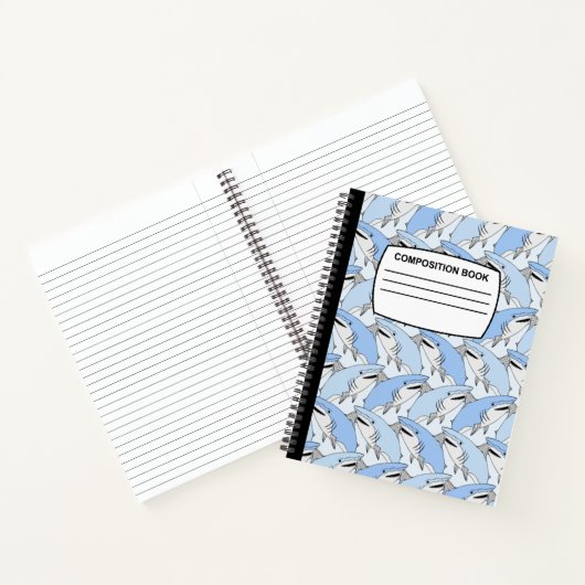 Composition du requin carnet spirale large (Intérieur)