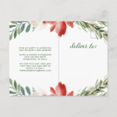 Composition florale de Noël | Jolie carte de chang (Dos)