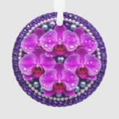 Composition florale d'orchidées violettes circulai (dos)
