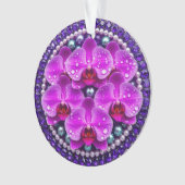 Composition florale d'orchidées violettes circulai (devant)