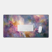 Composition florale pastel abstraite lumineuse (Clavier et souris)