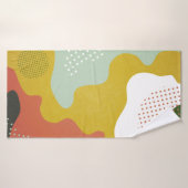 Composition géométrique abstraite moderne avec déc (Serviette de bain)