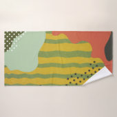 Composition géométrique abstraite moderne avec déc (Serviette de bain)