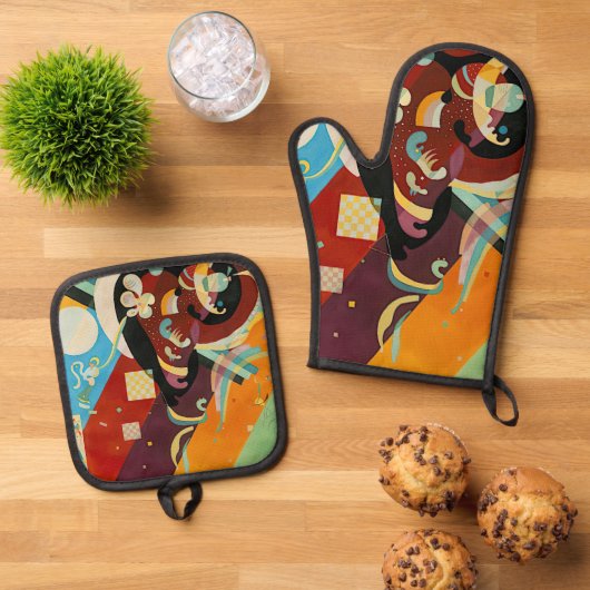 Composition IX, Wassily Kandinsky Ovenwant & Pannenlap Set (Top down)