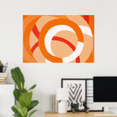 Composition No. 43 - Poster orange monochrome (Bureau à domicile)