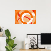 Composition No. 43 - Poster orange monochrome (Bureau à domicile)