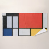 Composition Rouge, Jaune, Bleu, Noir, Mondrique (Serviette de bain)