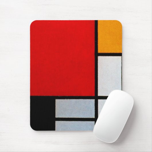 Composition with Large Red Plane Muismat (Met muis)