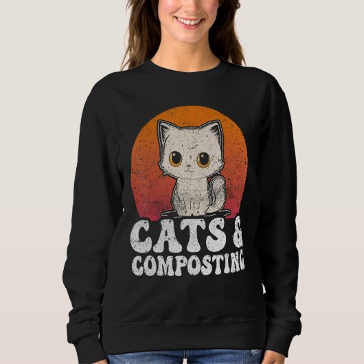 Compost Cats And Composting Expert Composter Worms Trui (Voorkant)