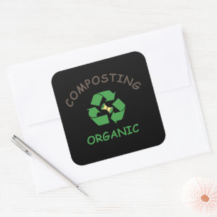 compost compostering composter biologische landbou vierkante sticker