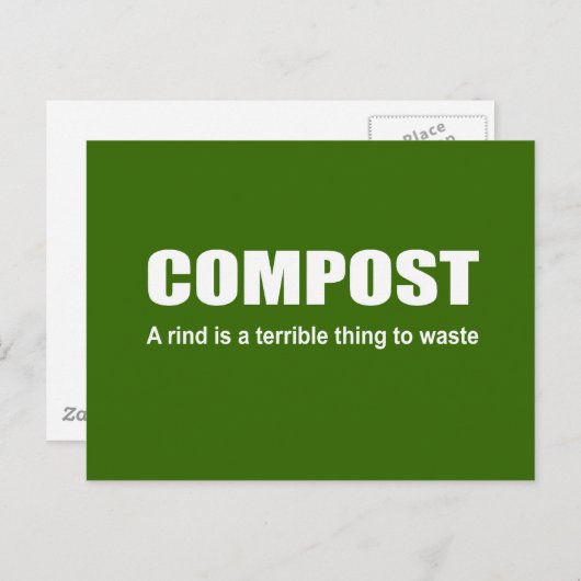 Compost: Een korst is een verschrikkelijk iets om  Briefkaart (Voorkant / Achterkant)