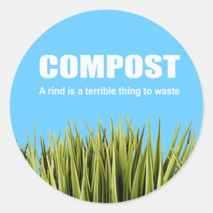 Compost: Een zwoerd is een vreselijk iets om te ve Ronde Sticker