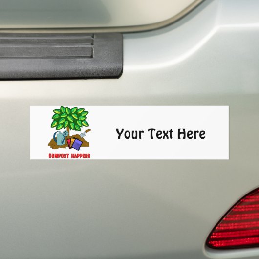 Compost gebeurt bumpersticker (Op auto)