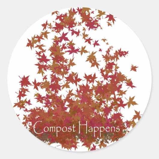 Compost gebeurt ronde sticker (Voorkant)