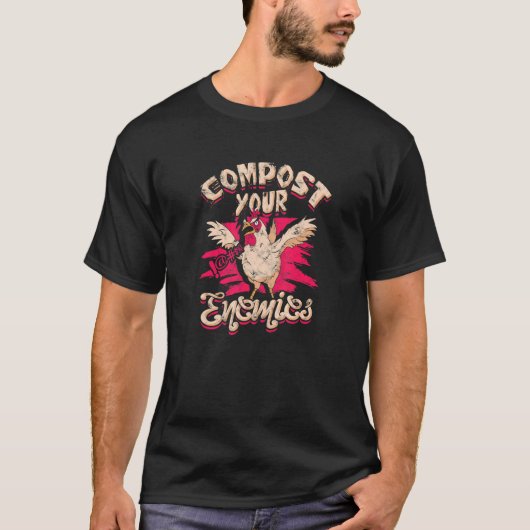 Compost uw vijanden compost t-shirt (Voorkant)